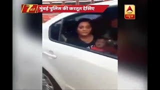 Mumbai Police tows car with woman and a child [upl. by Nnairek371]