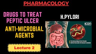 Antimicrobial Agents  GIT Pharmacology  Drug to treat Peptic Ulcer By MrMedico [upl. by Millham100]