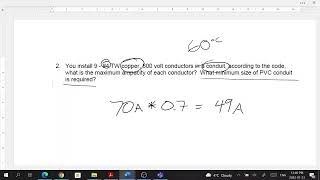 Derating conductor ampacity and finding conduit size [upl. by Ahmar]