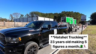 Hotshot Trucking 23 years old making 5 figures a month 🚛 NonCdl hotshot trucking🏃🏾‍♂️ [upl. by Batchelor]