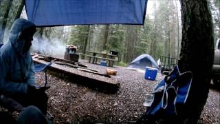 Manns Creek  Spring Creek Campground  HAIL CRICKETS AND RAIN [upl. by Eveleen]