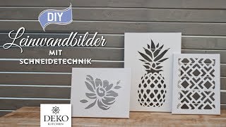 DIY stylische Leinwandbilder für Wohndeko selbermachen How to Deko Kitchen [upl. by Tterrag]