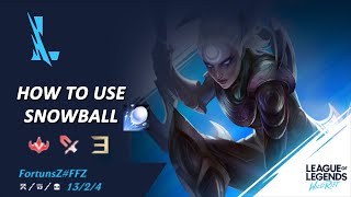 HOW TO USE SNOWBALL  DIANA ARAM GAMEPLAY WILD RIFT  BUILDS amp RUNES  LEAGUE OF LEGENDS WILD RIFT [upl. by Assillim]