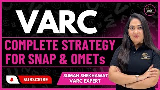 Complete  VARC Strategy  SNAP amp OMETs  Suman Maam  MBA Pathshala [upl. by Orna]