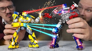 Optimus Prime VS Bumblebee 😱🔥 I Made Big Transformers With Epic Model Kit 🤖🔧 [upl. by Vandyke148]