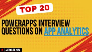 PowerApps Interview Questions and Answers  Analytics and Power BI for App Monitoring and Reporting [upl. by Bakerman]