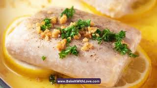 Baked Mahi Mahi With Lemon Butter Garlic Sauce For An Easy Seafood Dinner [upl. by Ramat]