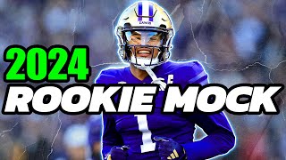 2024 Dynasty Football Rookie Mock Drafts  THE FIRST LOOK [upl. by Linnie]