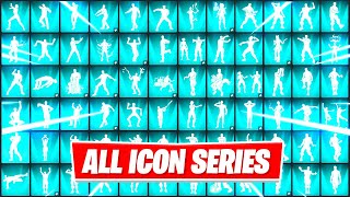 100 Icon Series Emotes in Fortnite Battle Royale [upl. by Accebor465]