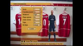 Arsenal Faces and New Away Kit 2010  PES 2009 [upl. by Atnohs800]