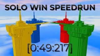 Doomspire Brickbattle Private Solo Win Speedrun Former WR 049217 [upl. by Truk]