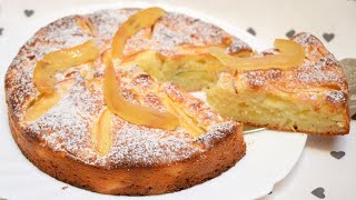 TORTA SOFFICISSIMA ALLO YOGURT E MELE CON 1 UOVO E SENZA BURRO [upl. by Aisa721]