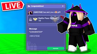 🔴LIVE ROBLOX BEDWARS CUSTOM GAMES🔴WIN THE NEW BATTLEPASS🔴 [upl. by Philipson]