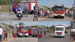 Schwerer VU Einsatzfahrten Feuerwehr Norden  DRK HageGroßheide Polizei Lk Aurich [upl. by Donna]