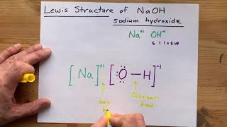 Lewis Structure of NaOH sodium hydroxide [upl. by Gardas632]