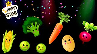 Vegetables Dancing  Baby Videos Collection  Happy Star Dancing  Videos for kids [upl. by Ordnael]