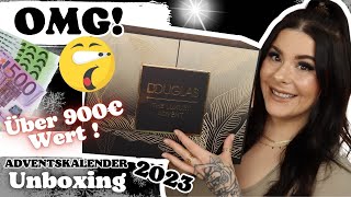 OMG 😱 über 900€ Wert Douglas Luxury Adventskalender 2023  24 Türchen UNBOXING [upl. by Harmaning539]