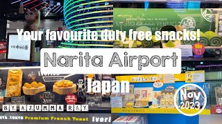 Japan Narita Airport Dutyfree shop Nov 2023 All the Japan snacks you can get [upl. by Llessur]