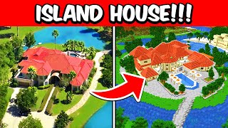 I Built My ISLAND House In MINECRAFT [upl. by Aisel133]