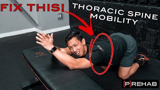 4 Exercises to IMPROVE Your Stiff MidBack Thoracic Spine Mobility [upl. by Anreval]