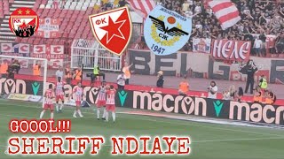 Sheriff Ndiaye goal Crvena zvezda Železničar [upl. by Suirauqram]