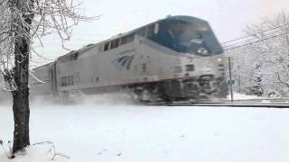 snow in North Carolina with amtrak 80 [upl. by Mcgee705]