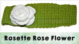 How to Crochet a Rosette Flower Step by Step DIY Crochet Flower [upl. by Mellisa]