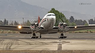 Kenn Borek Air Basler BT67  DC3 CGVKB despegando desde Santiago de Chile a Punta Arenas [upl. by Anassor236]