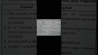 difference between diploid and haploid [upl. by Avat]