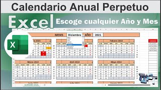 Calendario Anual Perpetuo en Excel [upl. by Murat]