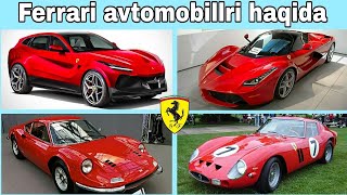 Ferrari avtomobillri haqida maʼlumot [upl. by Nivram359]