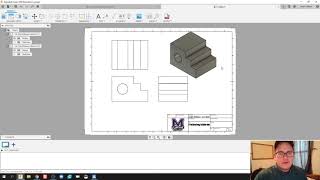 Multiview Drawing with Isometric  Day 37 of 100 Autodesk Fusion 360 Journey [upl. by Nayd]