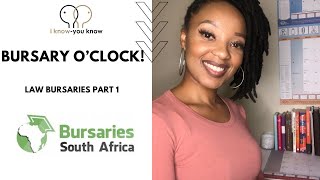 Bursary OClock  Law Bursaries Part 1  ZABursaries  South African Youtuber [upl. by Ailemaj996]