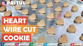 Heart wirecut cookies How to make cookies Pritul Machines cookie drop machine Call 9897989181 [upl. by Brause]