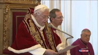 Papa Benedetto XVI  Lannuncio delle dimissioni in latino [upl. by Donoghue]