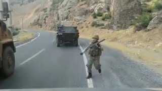 Türk askeri çatışma anı görüntüleri  Hakkaride pkk pususu  Turkish military war [upl. by Eltsryk]