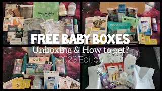 2023 free baby stuff  unboxing  babylist amazon heymilestone baby free pregnant [upl. by Yhtak]