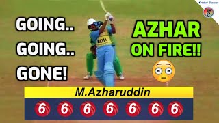 Azharuddin Amazing Huge Sixes with a Light Bat  Just a Flick of the Wrists Perfectly Timed Shots [upl. by Aloek376]