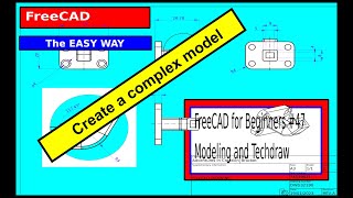 FreeCAD for Beginners 47 Creating a model and technical drawingfreecad makers techdraw [upl. by Hegarty705]