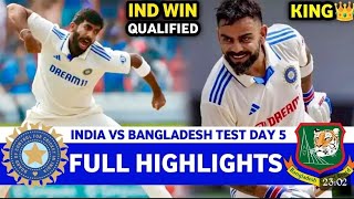 Full Highlights  India Vs Bangladesh 2nd Test Day 5 2024  IND VS BAN [upl. by Nailluj238]