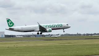 Arrival from Chania Transavia flight HV5888 at Amsterdam Schiphol Airport [upl. by Esir]