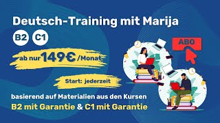 Neues B2C1 Deutsch Training mit Marija [upl. by Suhsoj]