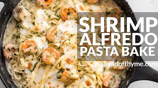 Shrimp Fettuccine Alfredo Pasta Bake [upl. by Filberte]