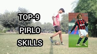 LEARN TOP10 PIRLO SKILLSTUTORIAL 💯football skills messi ronaldo [upl. by Gridley]