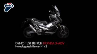 Termignoni  Honda XADV 2017  H142 Dyno Test Bench [upl. by Doralynne]