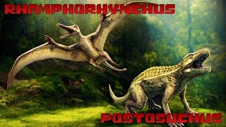 Jurassic World The Game  Rhamphorhynchus and Postosuchus Level 40 [upl. by Areis]