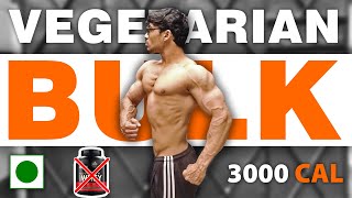 Vegetarian full day of eating for weight gain  bodybuilding without supplement  Bulking Diet plan [upl. by Mulvihill200]