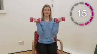 Five upper body chair exercises 15 minutes [upl. by Helgeson521]