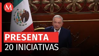 AMLO presenta su último paquete de reformas desde Palacio Nacional [upl. by Emlen9]