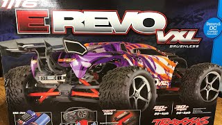 TRAXXAS EREVO VXL BRUSHLESS 116 UNBOXING 50 mph80 kph VXL3m [upl. by Ydderf]